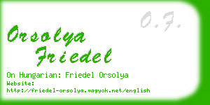orsolya friedel business card